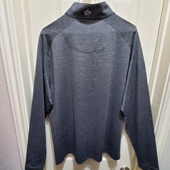bolle' Golf Thermal Striped Quarter Zip Long Sleeve Pullover Shirt Jacket - Picture 3 of 7